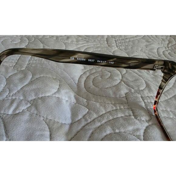 Ray Ban Eyeglasses Frame RB5228M-5837 Women's Brown Marble Full Rim 54-17-145 - Picture 6 of 8